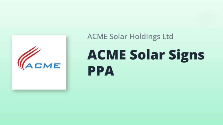 ACME Solar Secures 25-Year SECI Agreement for 300 MW ISTS Wind-Solar Hybrid Project 